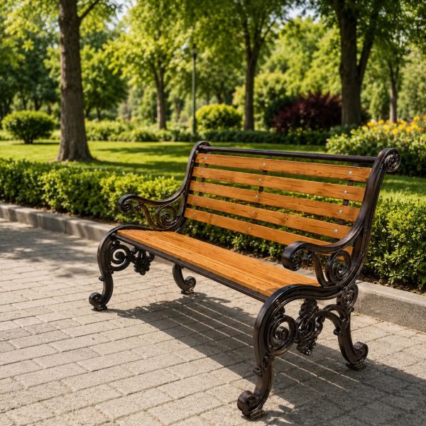 نیمکت چدنی پشتی دار - تصویر 5