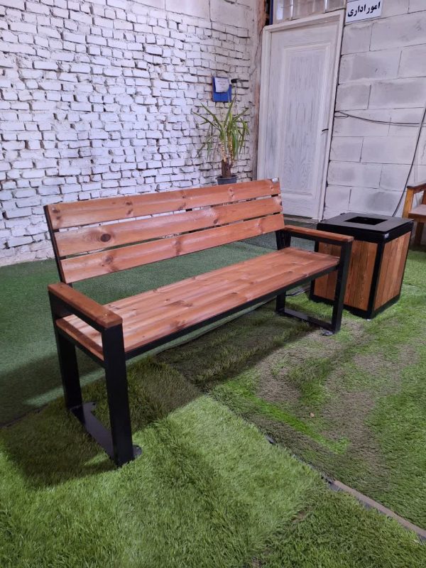 نیمکت پارکی دسته دار - تصویر 3